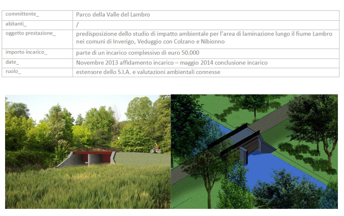 Parco della Valle del Lambro _ Studio di impatto ambientale area di laminazione di Inverigo